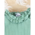 thumbnail image 5 of Mevireiy Baby Girls Two Piece Outfits Ribbed Knit Ruffle Tank Tops Plaid Skirt Shorts, 5 of 7