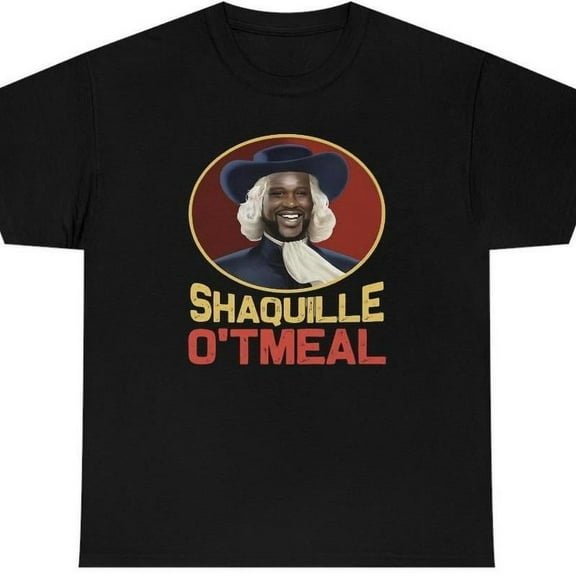 Mens Shaquille OTmeal Funny Shaq O Neal Oatmeal Styled Novelty Humor, Shaq Icy Hot Commerical Unisex Comfort Tee T Shirt, Color: Black, Size: S