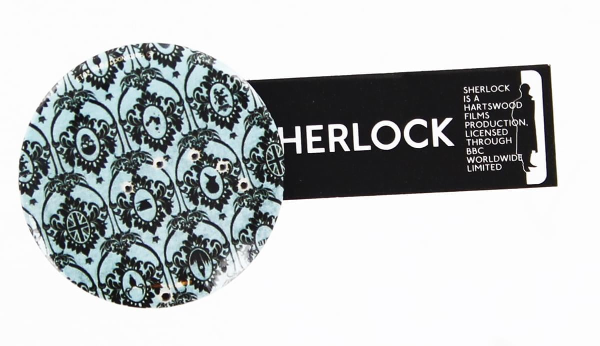 Sherlock Holmes Teal Wallpaper Pin 