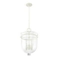 thumbnail image 5 of Hunter - Belltown 4-light Rustic White, Medium Size Pendant Light, Dimmable, Transitional Style, Urn Shaped, for Bedrooms, Dining, Living Rooms - 19314, 5 of 8