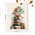 thumbnail image 3 of QISVANSET Botanical Books Stack Canvas Wall Art 15.75x11.81 Inches, 3 of 5