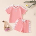 thumbnail image 2 of Toddlers Kids Girls Boys Short Sleeve Top And Shorts 2 Piece Pajama Set,Active 6-24 Months 2T 3T 4T 5T 6T 7T 2-3 Years, 2 of 5