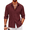Wine Red, variant on COOFANDY Mens Casual Beach Button Down Shirts Long Sleeve Cuban Camp Guayabera Shirts