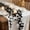 A, variant on Halloween Black Leaves Garland with Black Flowers for Gothic Floral Decor
