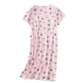thumbnail image 2 of FEREMO Sleepwear for Women 2 Pack Cotton Printed Sleepshirt Loungewear Night Dress, 2 of 6