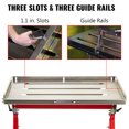 thumbnail image 4 of VEVOR Table de Soudage 30 '' x 20 '' Table de Soudage en Acier Trois 1,1 Po. / 28mm Fentes Table de Banc de Soudage Angle Réglable & Hauteur Table Portable, Roulettes, Rails de Guidage Rétractables, Pied de Nivellement Excentrique, 4 of 9