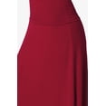 thumbnail image 5 of TheMogan Women's Casual Lounge Solid Foldable High Waist Draped Jersey Relaxed Long Maxi Skirt Burgundy 3X, 5 of 7