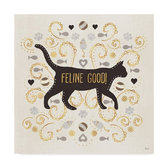 Trademark Fine Art 'Otomi Cats II Neutral' Canvas Art by Veronique Charron