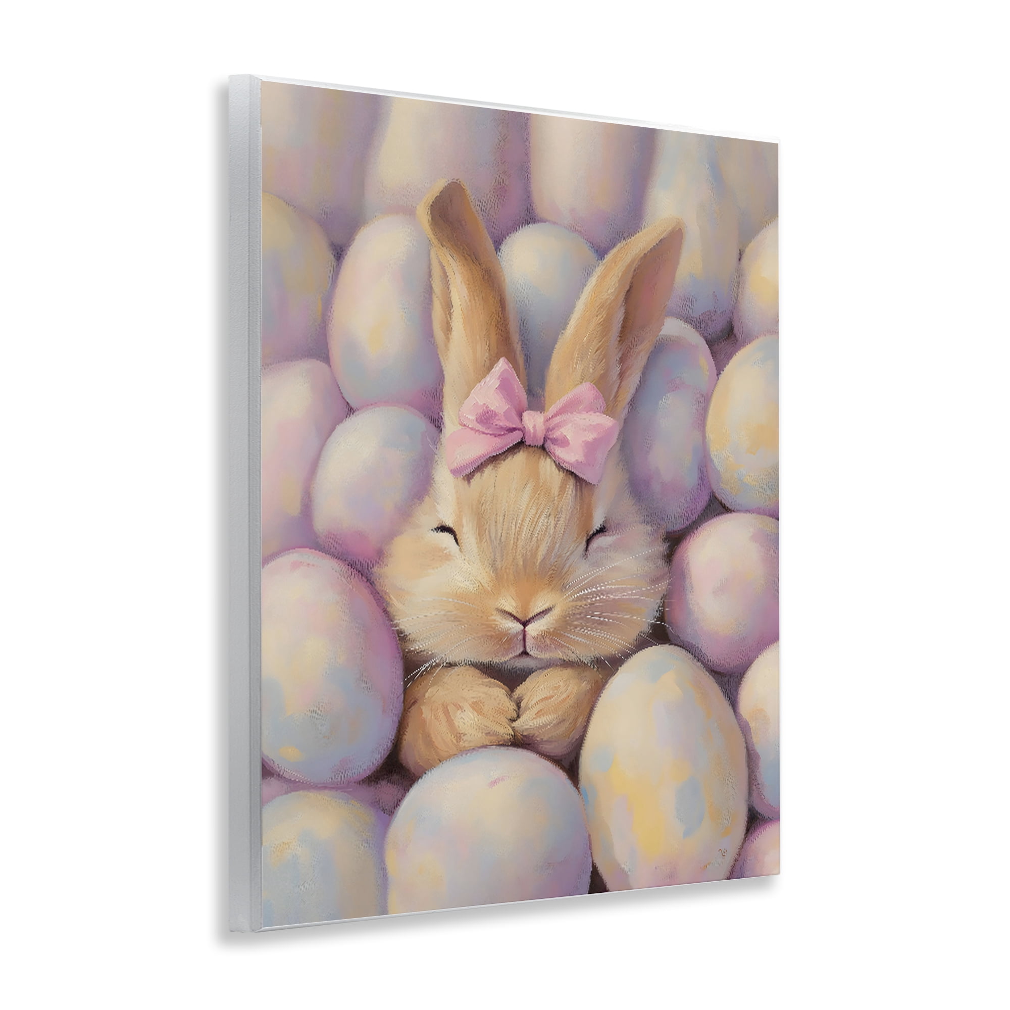 Stupell Industries Easter Bunny Nestled in Eggs Wall Plaque Art, design by The Prints Vibe