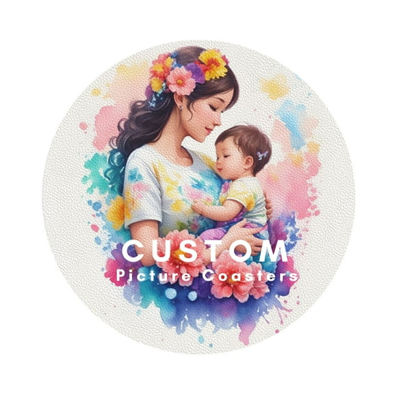 Custom Picture Coasters - Personalized Coasters for Drinks and Coffee Cups - Non-Slip, Non-Stick, Tabletop Protection and Decor - 4 Inches, Set of 6