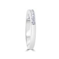 thumbnail image 2 of 1/2Ct Princess Cut Diamond Wedding Ring 14k White Gold Channel Set Womens Band, 2 of 3