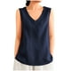 thumbnail image 1 of Vestidos Casuales Para Mujer, Blusas De Mujer De Moda Camiseta informal sin mangas con cuello en V para mujer de moda de verano, 1 of 9