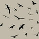 Flock of Birds Flying Wall Decals Stickers Peel and Stick Wall Art ...