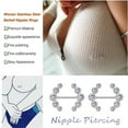 thumbnail image 5 of Sonducket Barbell Nipples Ring Stainless Steel Girls Female Bodies Accessory Decor Charming Body Jewelry Fashion for Women Type3 NO3 Sonducket AP009720-00, 5 of 5