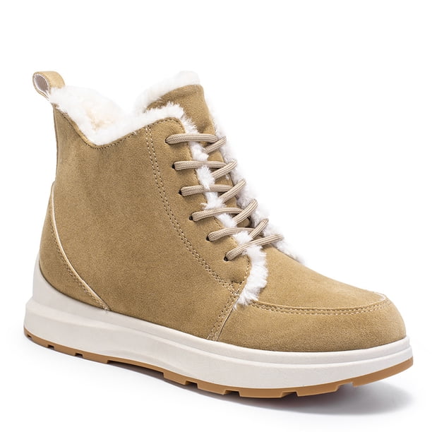 Botas De Nieve De Felpa Calzado plano informal para mujer, botas con cordones de piel sintética, talla 36-40, botas de invierno para mujer DQrwqpou Tenis De Mujer Tenis De Hombre