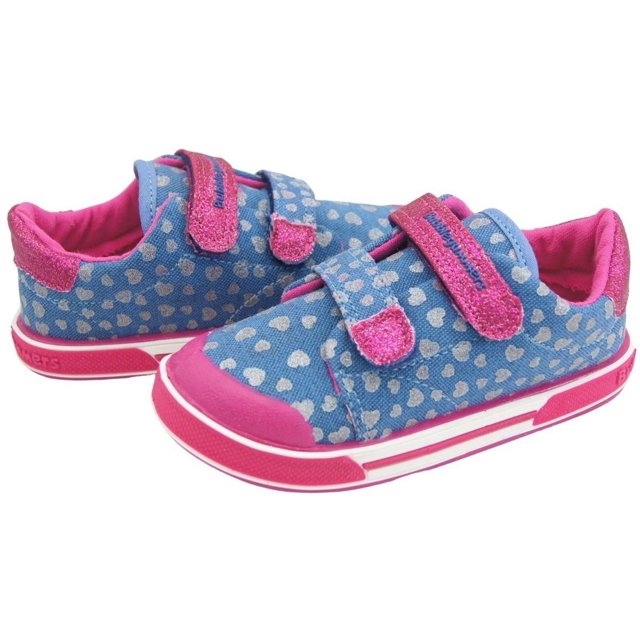 Tenis Niña Bubble Gummers Hillary Textil Mezclilla/fiusha azul acero 16