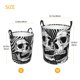 thumbnail image 3 of Fotbe Psychedelic Skull Illusion Art Cesto de Ropa con Asas, Cesto Impermeable de Gran Capacidad, Bolsa de Lavado para Dormitorio, Cesto de Ropa con Ruedas y Asas-Medium, 3 of 6