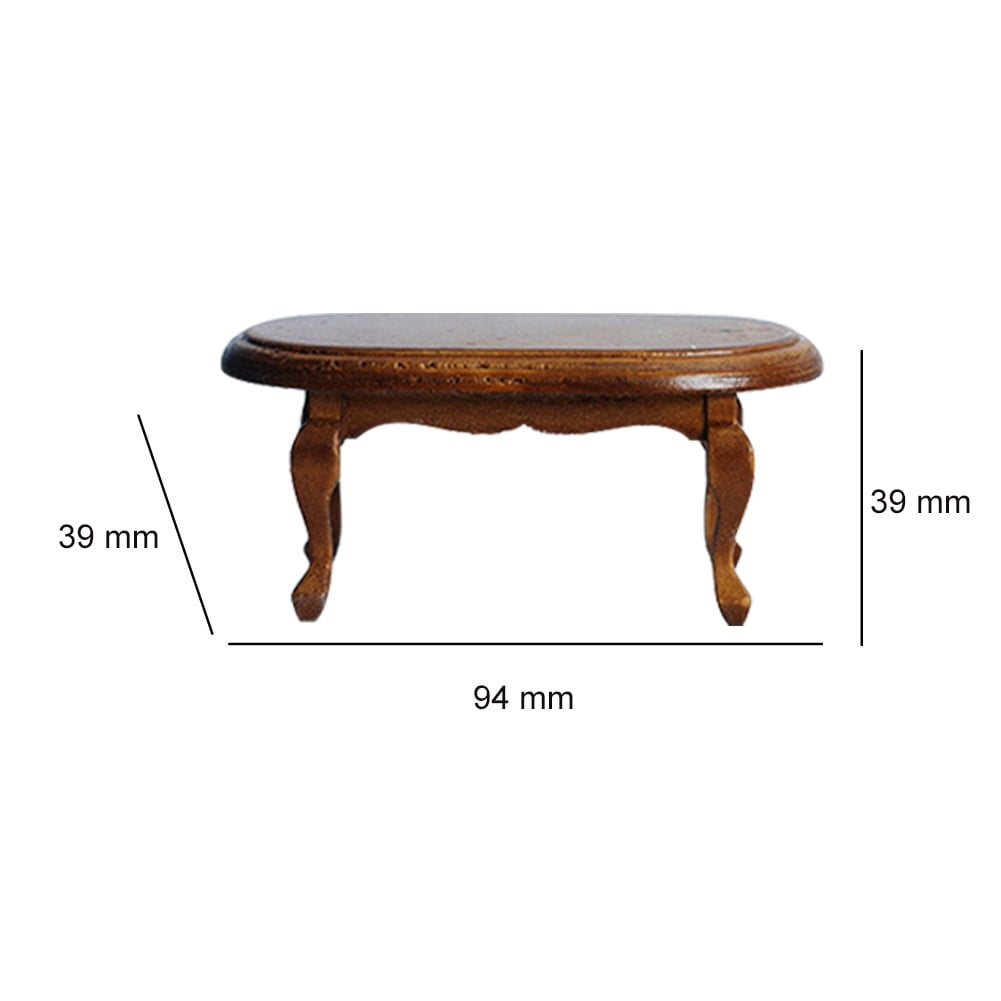 Mesa De Té De Madera Para Casa De Muñecas 1:12 – Mueble Miniatura Para Decoración Y Escenas De Camping