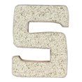 thumbnail image 2 of Decoriny Hand Beaded Decorative Letters | Handmade by Skilled Artisans, A Beautiful and Elegant Accessory to Dress up Your Table and Wall|Letter S, Gold and white, 2 of 6