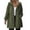 Army Green, variant on Zeagoo Women's Rain Jacket Plus Size Long Raincoat Lightweight Hooded Windbreaker Waterproof Jackets with Pockets