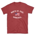 thumbnail image 1 of North St. Paul Minnesota Patriot Men's Cotton T-Shirt, 1 of 1