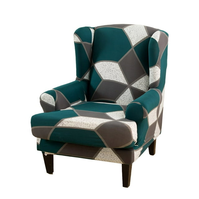 YOPTOP Chair Covers Slipcovers Stretch Wing Chair Covers Slipcovers Wingback Sofa Covers Armchair Covers Furniture Protector For Wingback Chair,brownplaid
