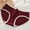 26-Wine, variant on YWDJ Cotton Breathable Lightweight No Show Milk Silk Breathable Crotch Girls Panties Cute Mid Waist Comfortable Skin Friendly Plus Size Panties Wine L