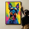 thumbnail image 6 of Giant Schnauzer Dog Canvas Wall Art Poster Prints Colorful Pop Animal Art Wall Decor Dog Picture Artwork Pet Dog Painting Poster for Home Bedroom Living Room Decoration Framed, 6 of 6