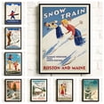 thumbnail image 2 of Póster de esquí vintage de Boston, Noruega, Suiza, Italia, impresión de viaje, paisaje nevado, esquí, pintura en lienzo, imágenes, decoración de pared de habitación, 2 of 5