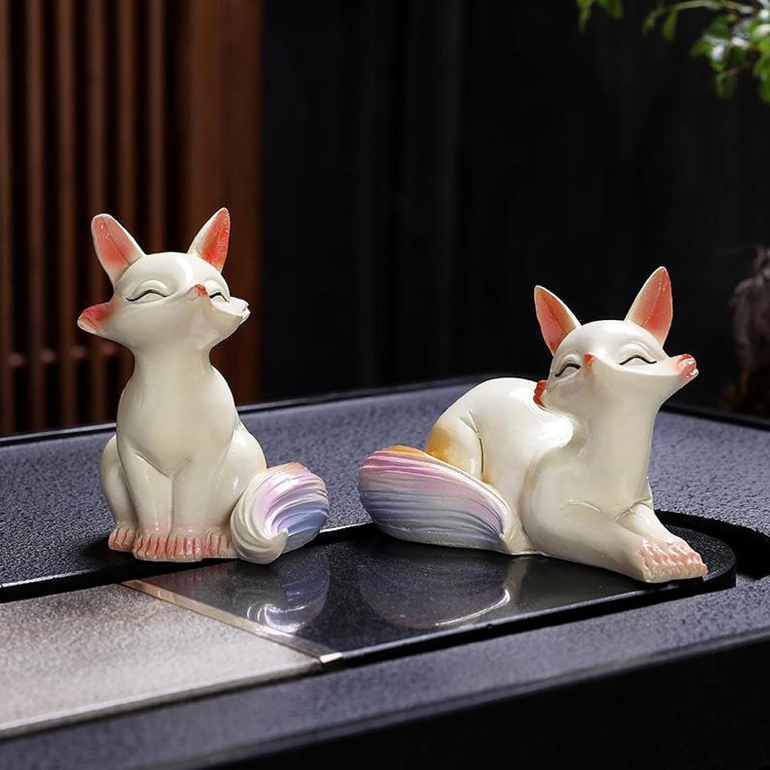 ABCISI 2Pcs Fox Resin Molds, 3D Animal Silicone Epoxy Molds, Lifelike Lovely Animal Silicone Mold for Resin Casting, DIY Craft, Home Office Cabinets Wall Desktop Decor
