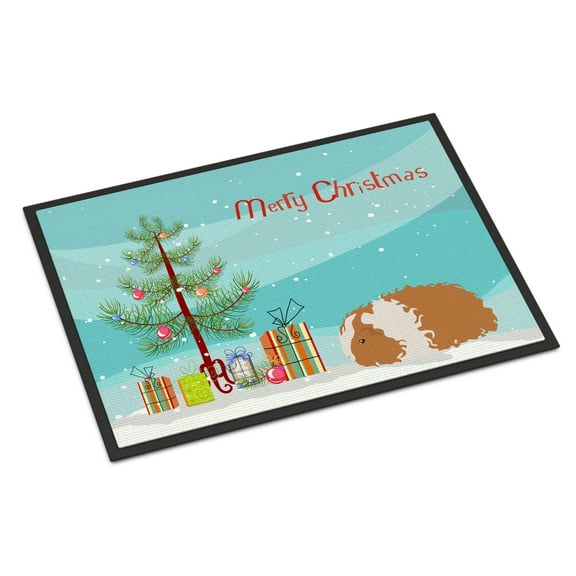 Carolines Treasures CK4449JMAT Texel Guinea Pig Merry Christmas Door Mat Indoor Rug or Outdoor Welcome Mat 24x36 Doormat