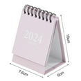 thumbnail image 2 of Twinkseal Family Friends Calendar 2024 Mini Desk Calendar Spiral Coil Page Turning Date Recording 12 Monthly Calendar for Planning Event Log Portable Simple, 2 of 8