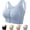 Light Blue, variant on Bustella Front Closure Bras for Women - Button-Up Posture Corrector Bra, Seamless Cooling Comfort Bra with Side Support & Lift, Soft Nylon Spandex Fabric