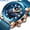 Rose Gold Blue, variant on New Watch Men Top Brand Luxury Mens Watches Sports Full Stainless Steel Waterproof Business Quartz Watch Relogio Masculino