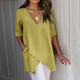 thumbnail image 1 of Blusa de verano Fnochy para mujer, de poliéster, de color liso, informal, sin tirantes, 1 of 6