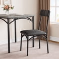thumbnail image 4 of Dining Table Set for 2, Small Kitchen Table with 2 Upholstered Chairs, Metal frame, Dinning Table Set for Kitchen & Dining Room, Small Spaces, 4 of 7