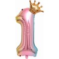 thumbnail image 1 of Aluminum Film 32 Inch Digital Crown Foil Number Balloons Gradient Color Digital Balloon Birthday Party Decoration Balloon Baby Birthday Shower Wedding, 1 of 4