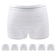 Mesh Postpartum Underwear Women C section Disposable Mesh Panties Postpartum (White-6 Pack, M/L)