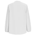 thumbnail image 5 of Women's Casual V-Neck Long Sleeve Loose Fit T-Shirt Top in Solid Colors, 5 of 8