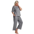 thumbnail image 5 of DAKIMOE Lounge Sets for Women Short Sleeve Tops and Long Pants Soft Comfy Pajamas Set 2 Piece Loungewear Nightwear Pjs Sleepwear Outfits for Women S-XXL, 5 of 7