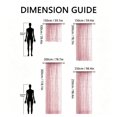 thumbnail image 2 of 2 Panels Flower Lace Curtains, Floral Semi-Sheer Curtains for Living Room and Bedroom(Pink,59"W x 39"L), 2 of 5