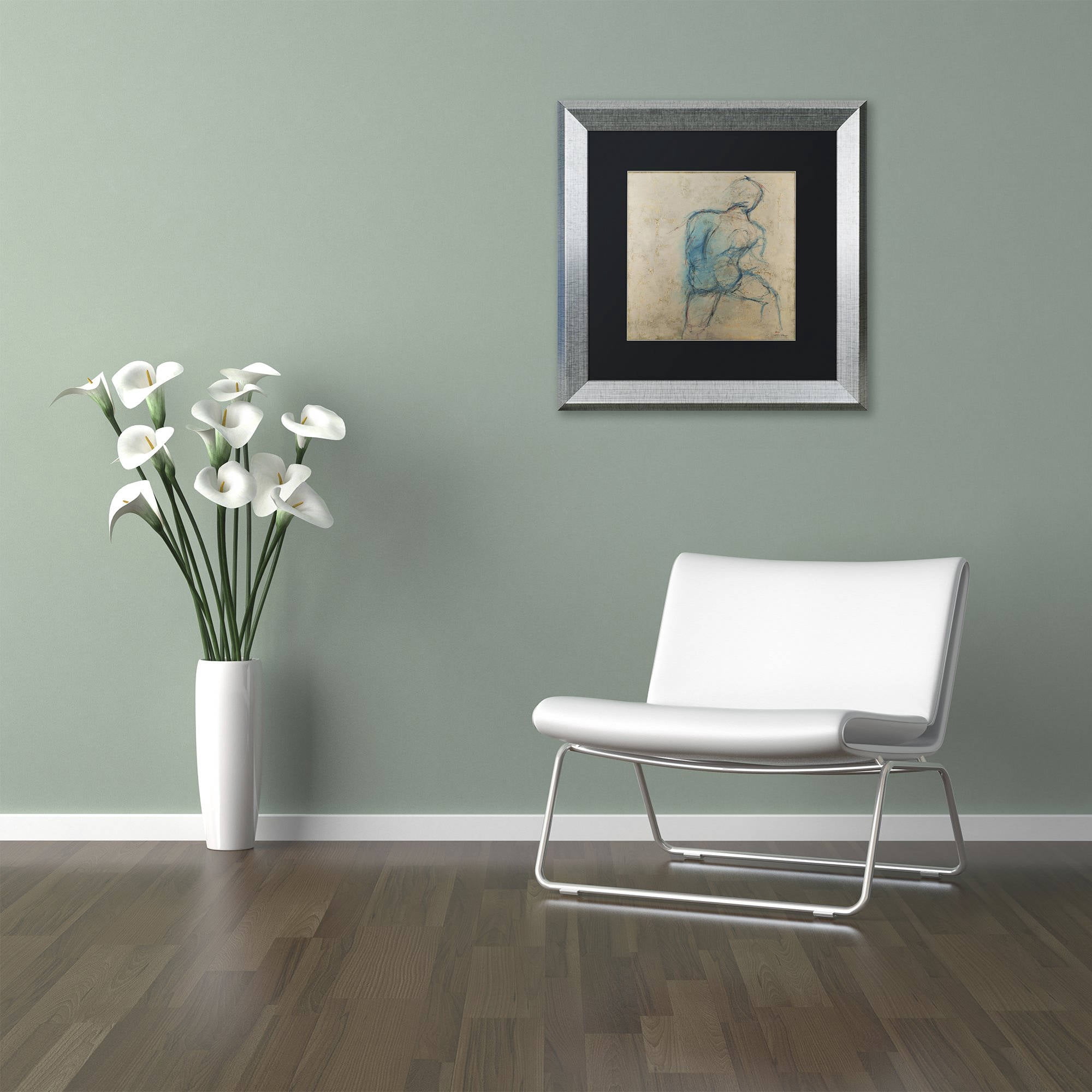 Trademark Fine Art "Iron Man" Canvas Art by Joarez, Black Matte, Silver Frame
