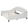 thumbnail image 4 of Euroco Full Size Tufted Daybed, Sofa Bed for Kids Teens Adults, Beige, 4 of 11