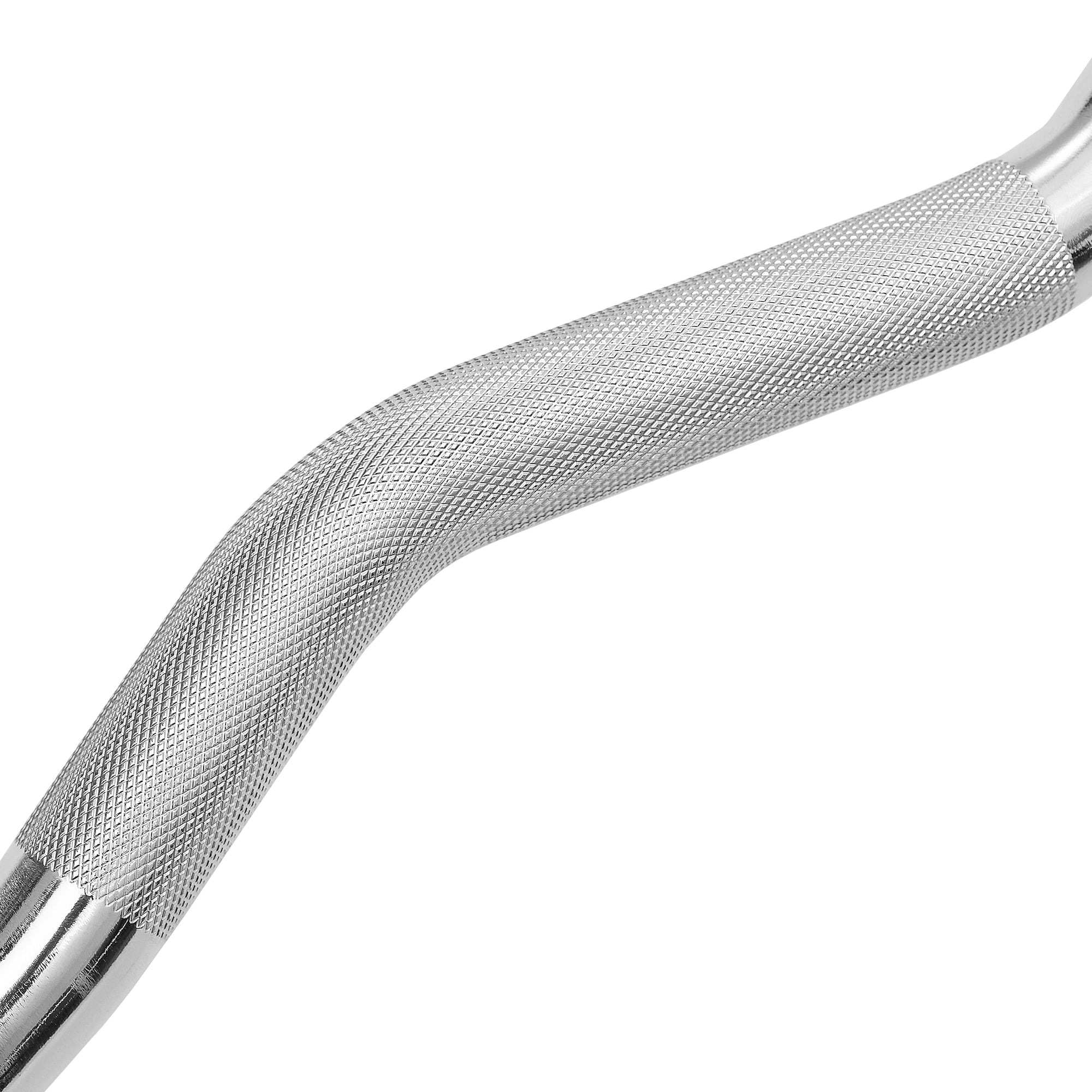 Philosophy Gym Rubber Fixed Barbell, 40 LB Pre-Loaded Weight EZ Curl Bar for Strength Training & Weightlifting