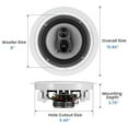 Acoustic Audio CSic83 in Ceiling 8" Speaker Pair 3 Way Home Theater