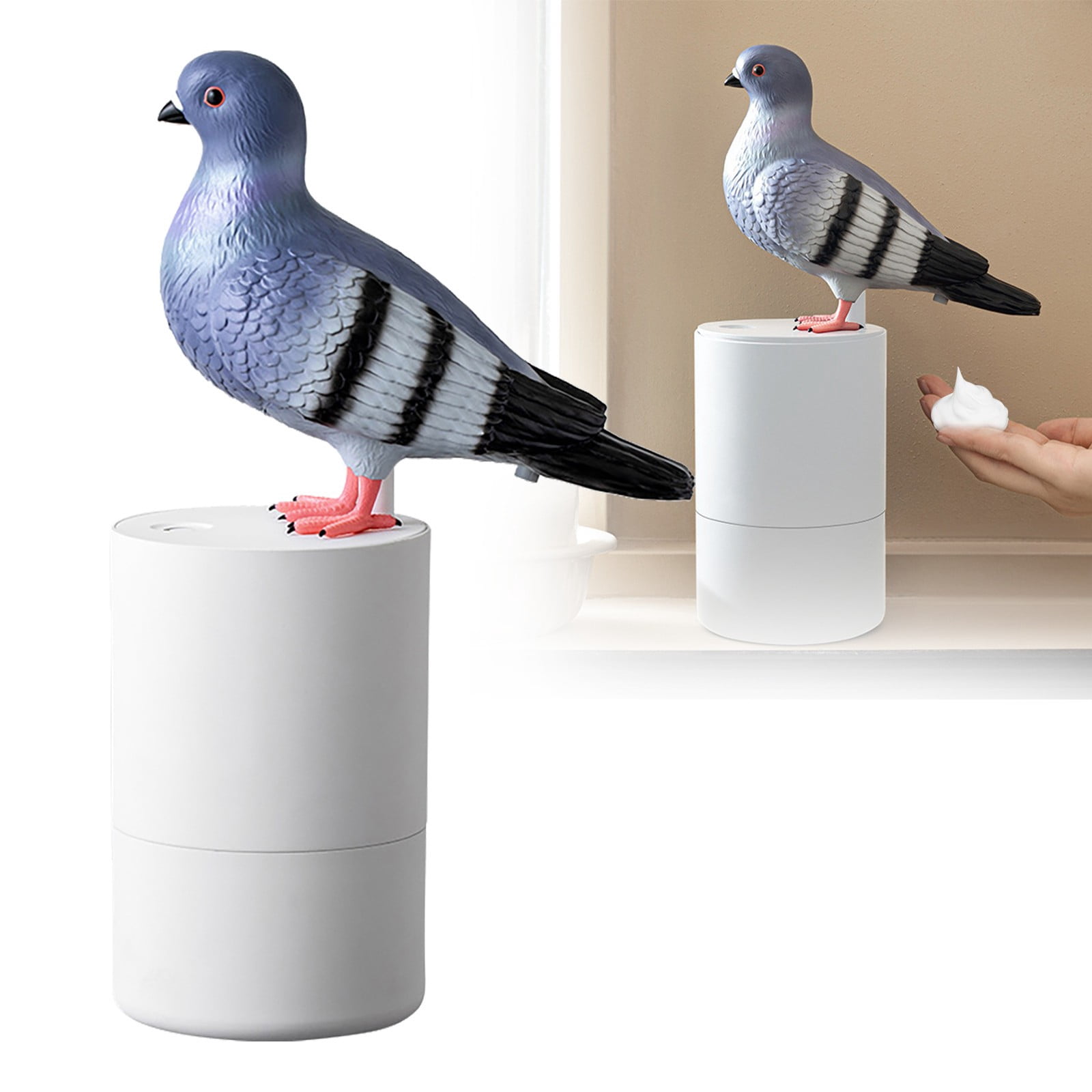 Bird Of Soap Dispenser Cylindrical Plastic Funny Induction Hand Washer Automatic Touchless Soap Dispenser For Kitchen Bathroom Home