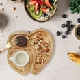 thumbnail image 5 of Double Heart Shaped Serving Tray Valentine's Day Mother's Day Wooden Serving Platter Cheese Charcuterie Board Dessert Candy Plate for Wedding Party, 5 of 7