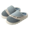 thumbnail image 2 of Aueoeo House Shoes for Women Slippers, Womens Cotton Slippers Outdoor Indoor Fall Slip on Shoes Women Bedroom Shoes Comfort Warm Fuzzy Slippers, 2 of 7