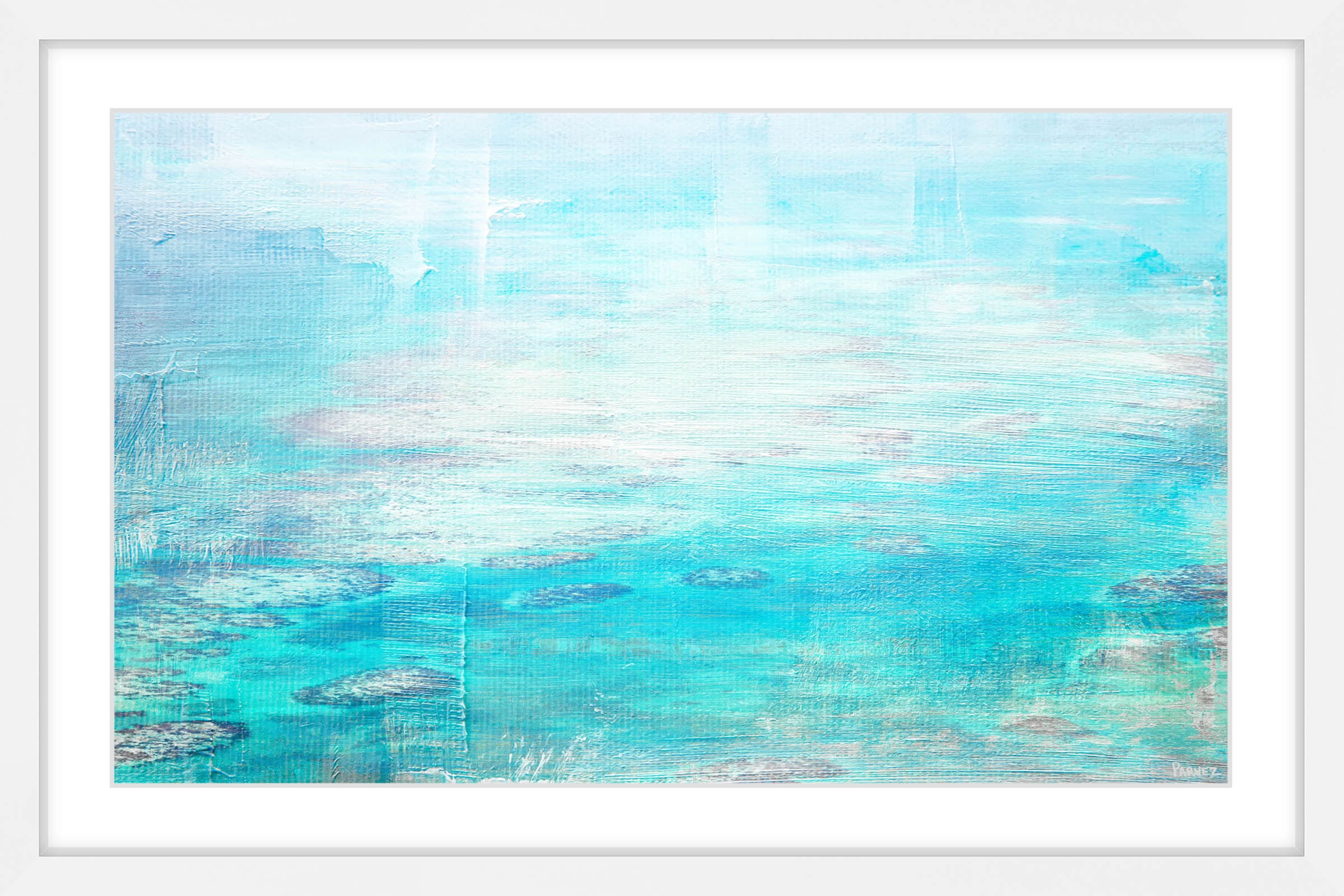 "White Surf" Framed Painting Print