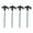 Black, variant on Colaxi 4 Pieces Tent Stakes Camping Stakes Ground Stakes for Garden Patio Camping Black